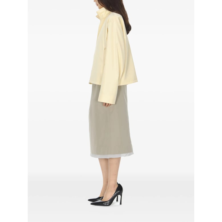 light yellow zip fastening outerwear by Selfnex
