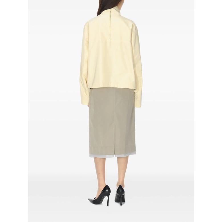 light yellow zip fastening outerwear by Selfnex