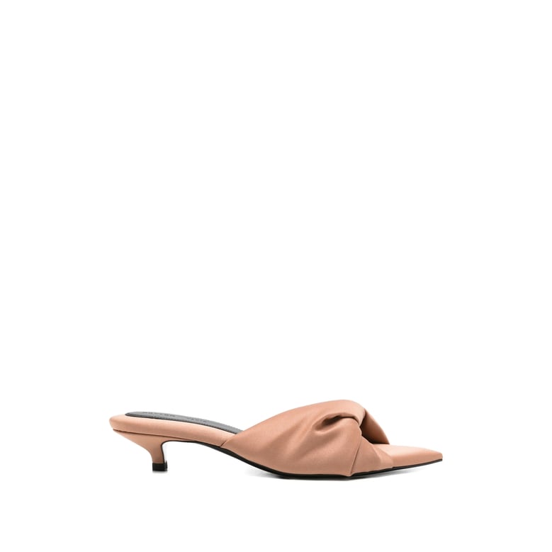 butterscotch brown kitten heel shoes by Selfnex