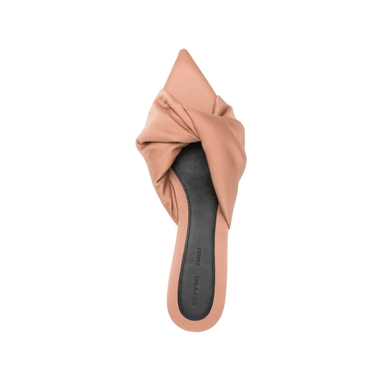 butterscotch brown kitten heel shoes by Selfnex