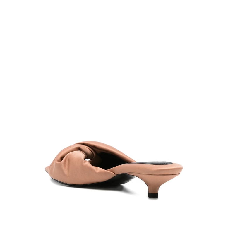 butterscotch brown kitten heel shoes by Selfnex
