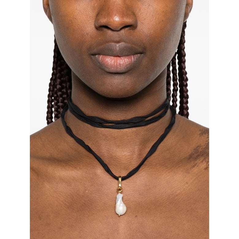 key pendant necklace gold/white by Selfnex