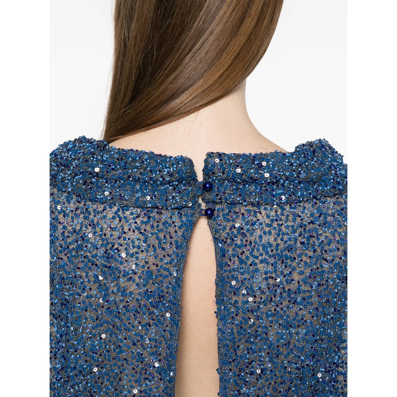 dress sequin embellished blue by Selfnex