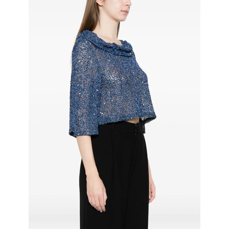 dress sequin embellished blue by Selfnex