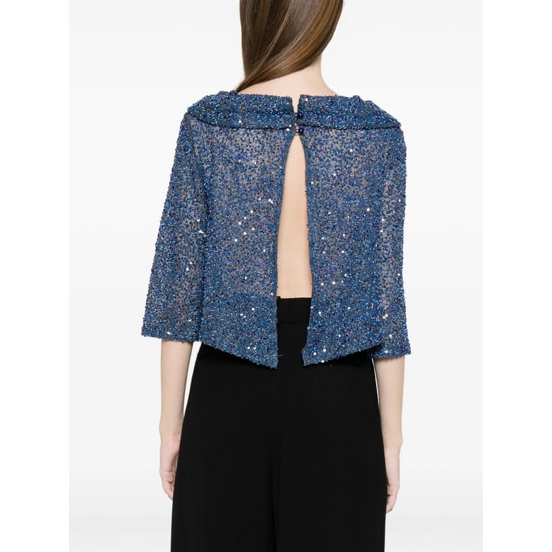 dress sequin embellished blue by Selfnex