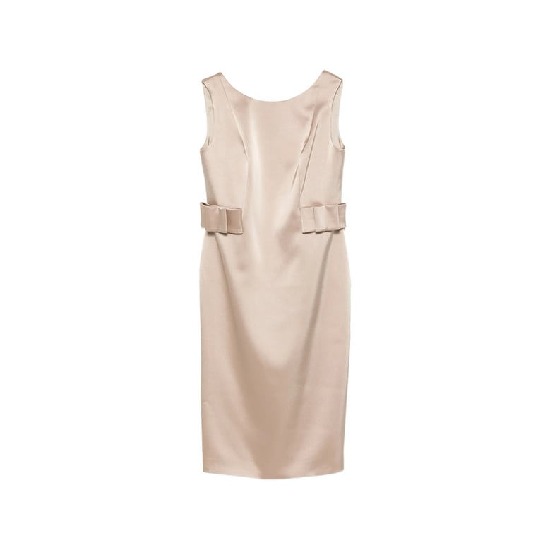 dress sleeveless sheath light beige by Selfnex