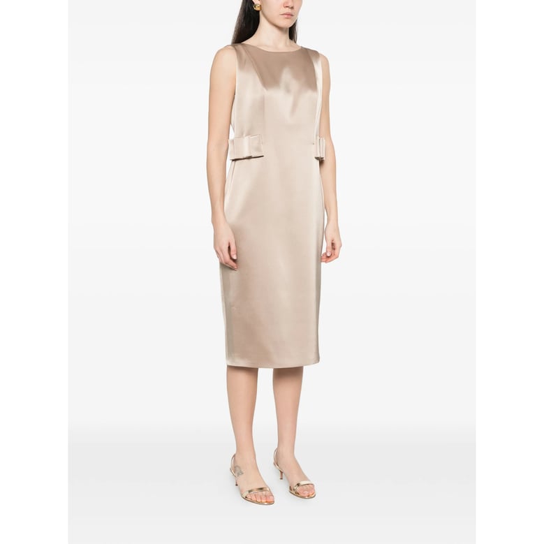dress sleeveless sheath light beige by Selfnex