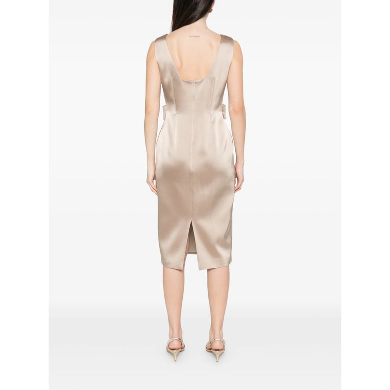 dress sleeveless sheath light beige by Selfnex