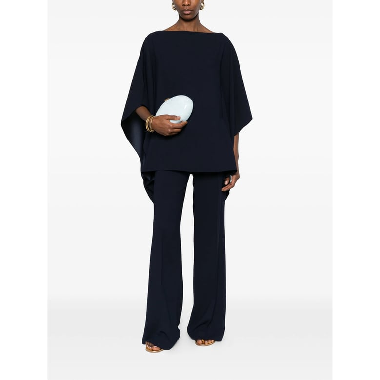 trousers blue polyester by Selfnex
