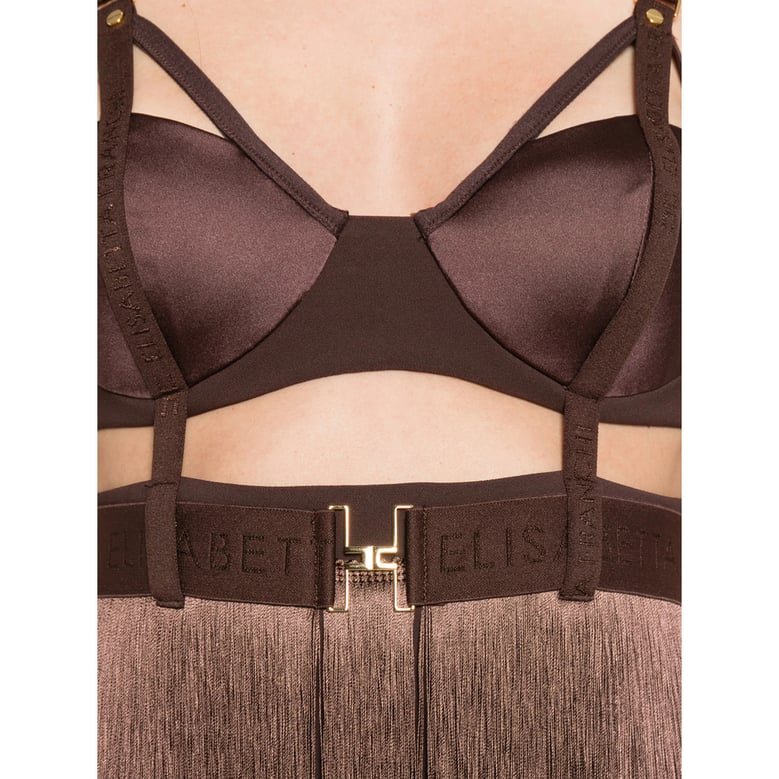 dress fringe brown by Selfnex