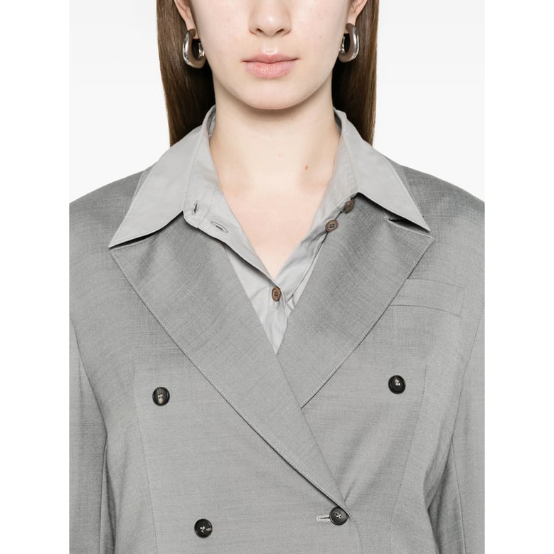 jacket double-breasted grey by Selfnex