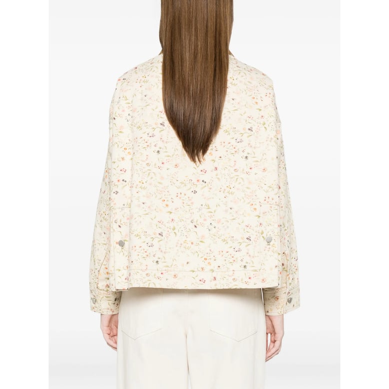 jacket light beige floral by Selfnex