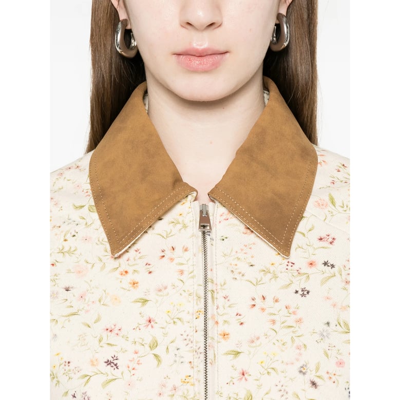 jacket light beige floral by Selfnex