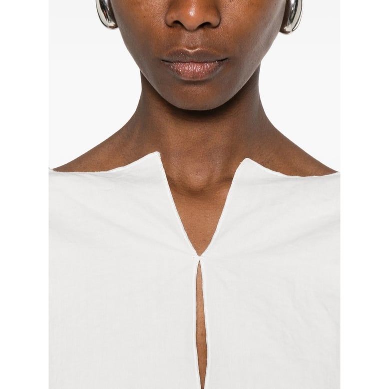 shirt cotton-linen white by Selfnex
