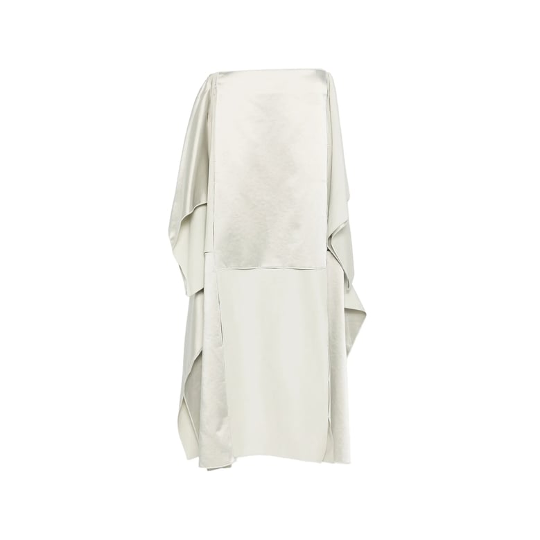 panelled skirt in green by Selfnex
