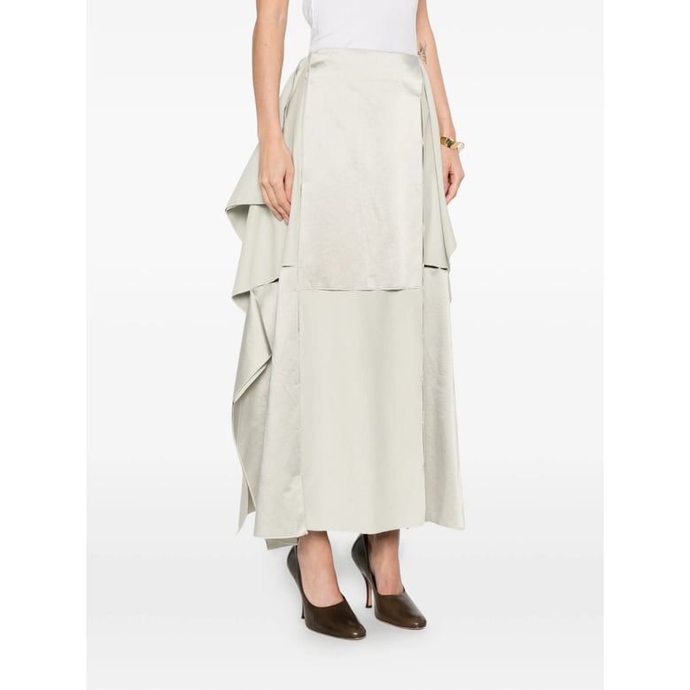 panelled skirt in green by Selfnex