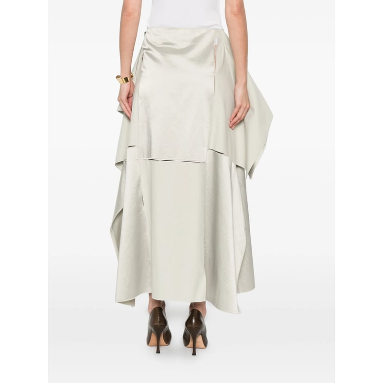 panelled skirt in green by Selfnex