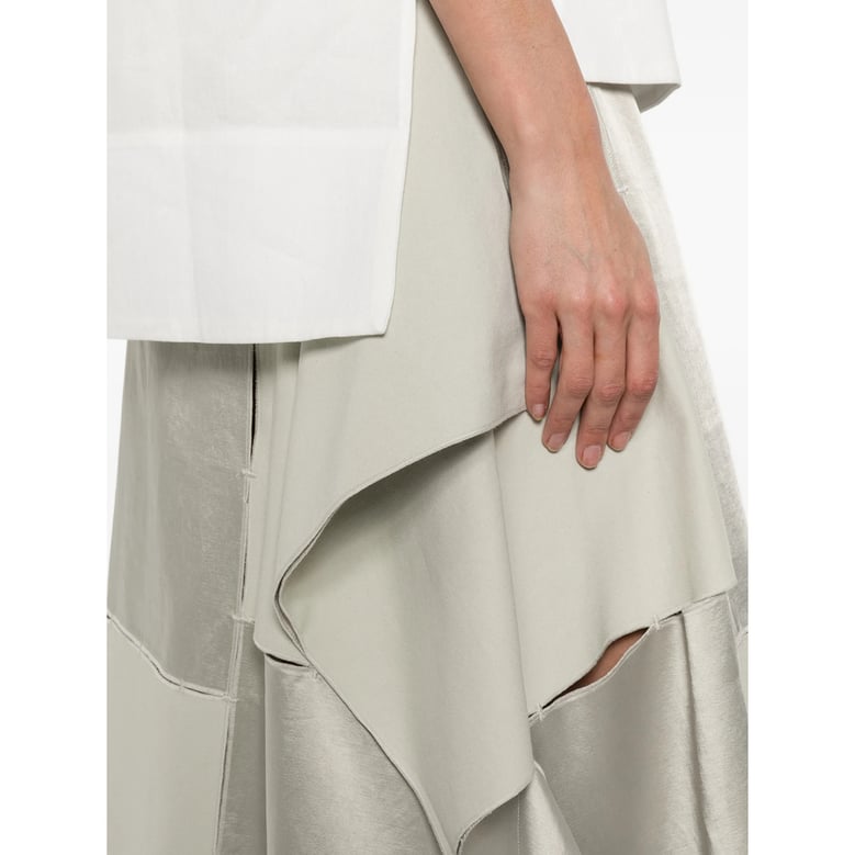 panelled skirt in green by Selfnex