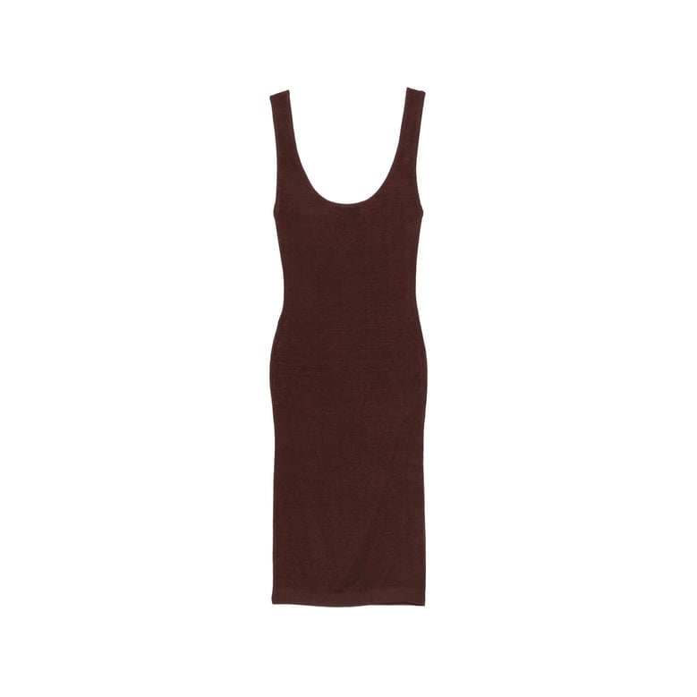 dress ribbed knit brown by Selfnex