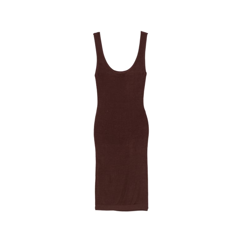dress ribbed knit brown by Selfnex