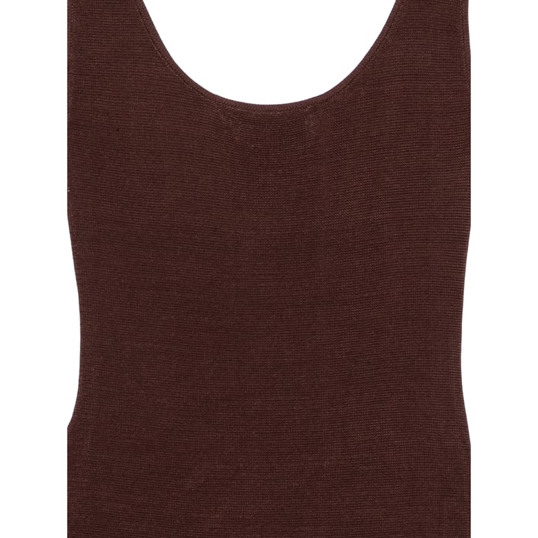 dress ribbed knit brown by Selfnex