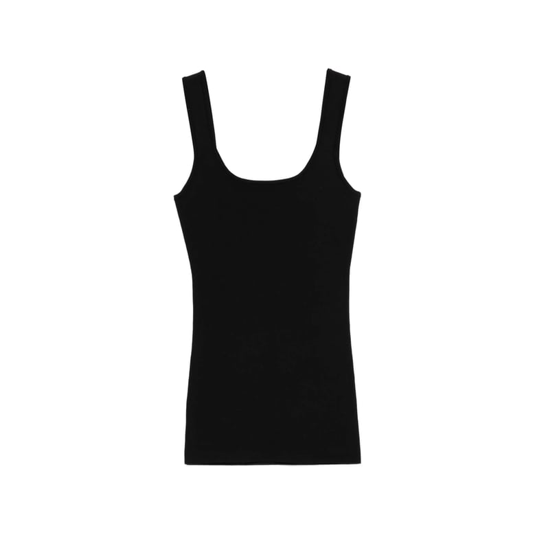tank top scoop neck black by Selfnex