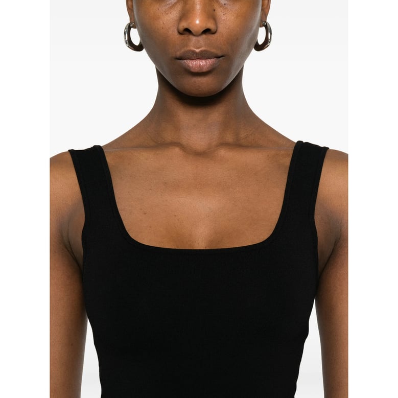 tank top scoop neck black by Selfnex