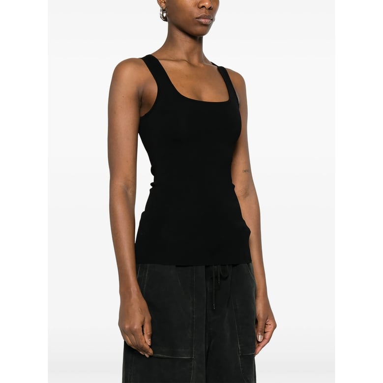 tank top scoop neck black by Selfnex