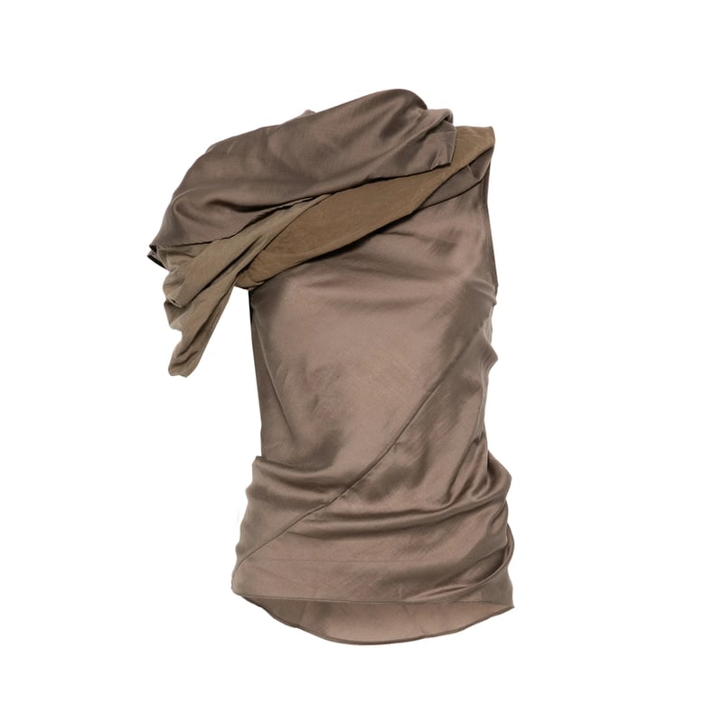 sleeveless top brown by Selfnex