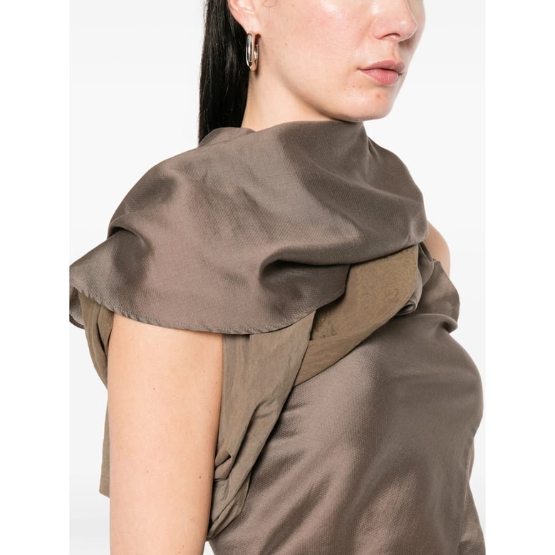 sleeveless top brown by Selfnex