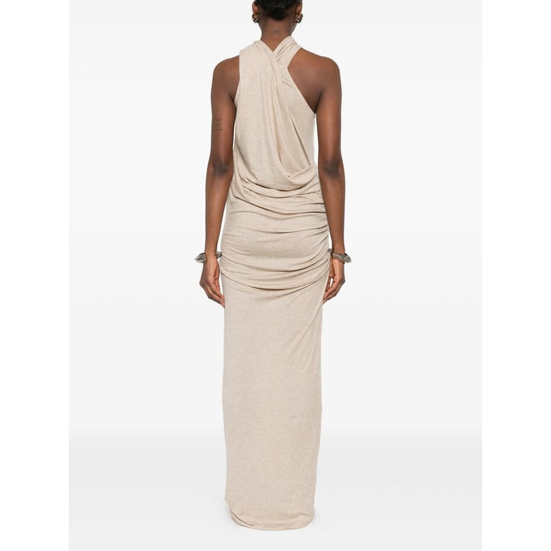 dress sleeveless draped neutrals by Selfnex