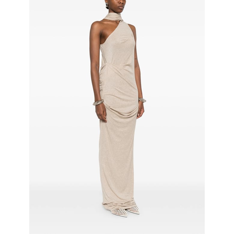 dress sleeveless draped neutrals by Selfnex