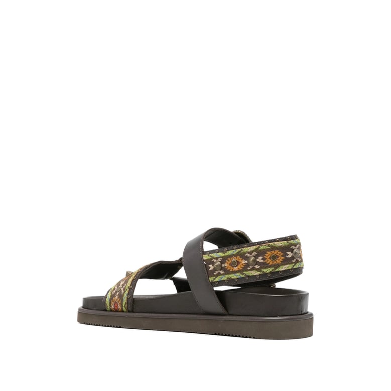 open-toe boots brown/green by Selfnex