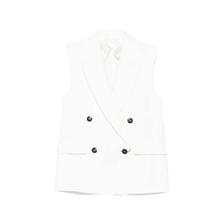 waistcoat linen white by Selfnex