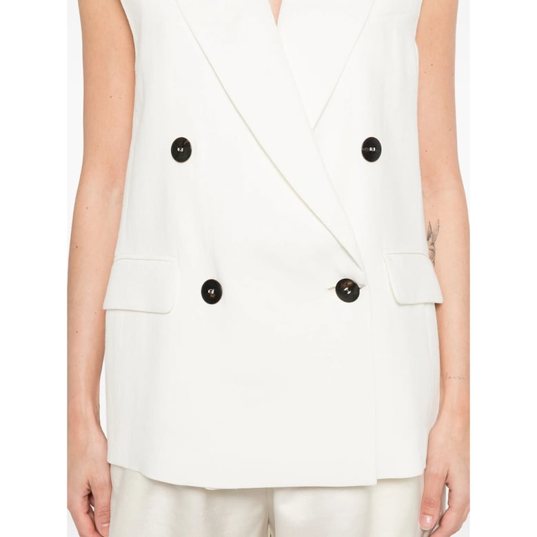 waistcoat linen white by Selfnex
