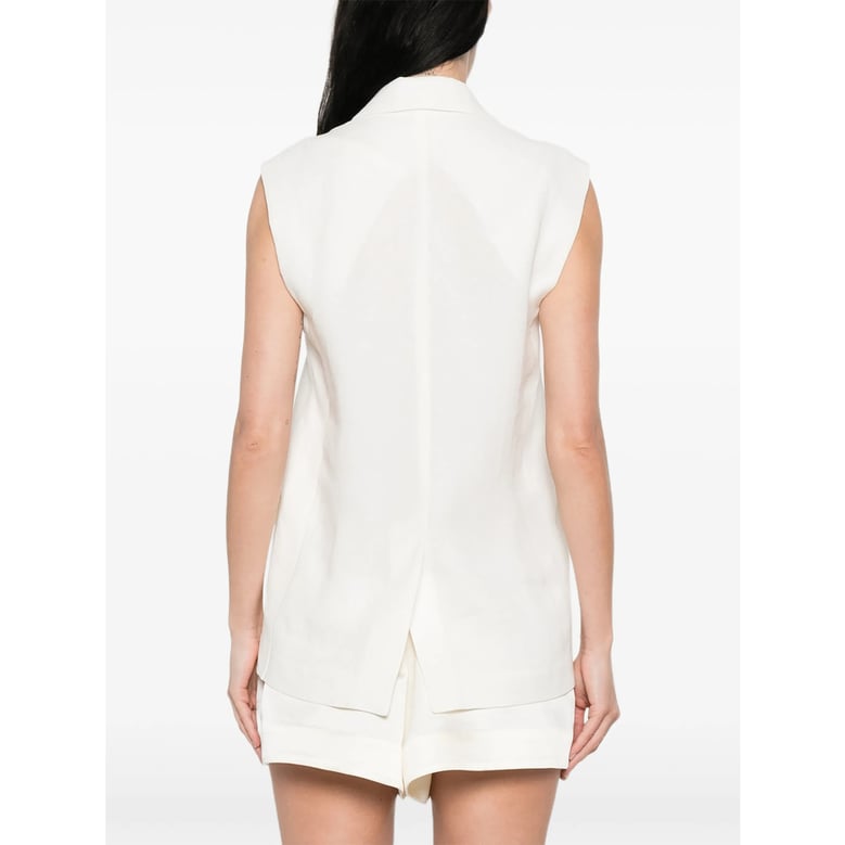 waistcoat linen white by Selfnex