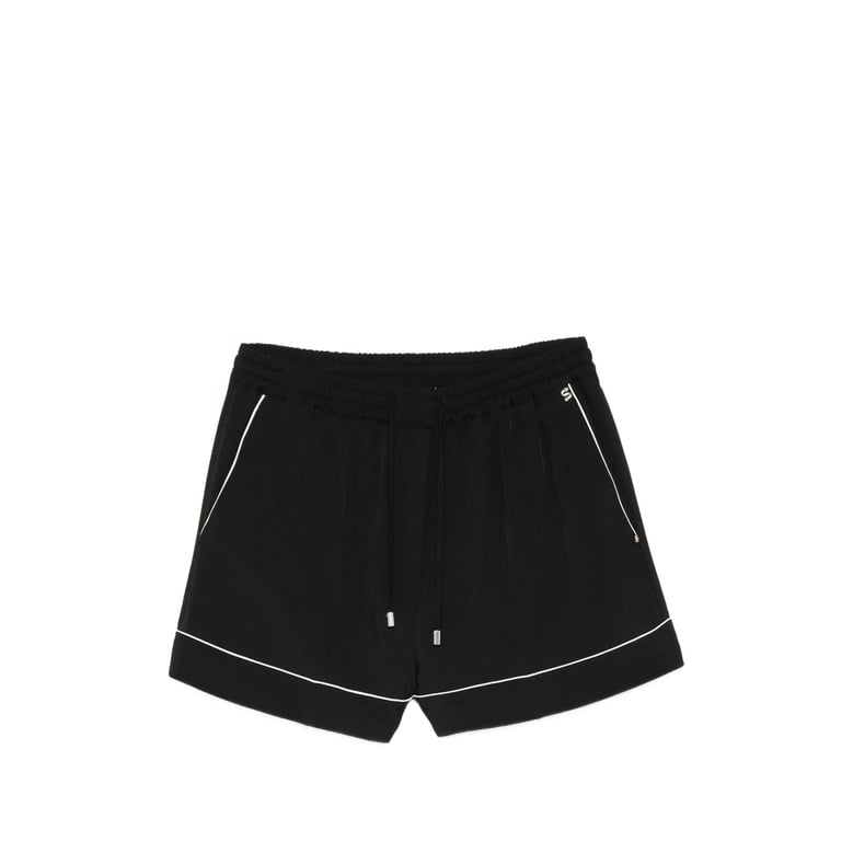 tailored viscose shorts black by Selfnex