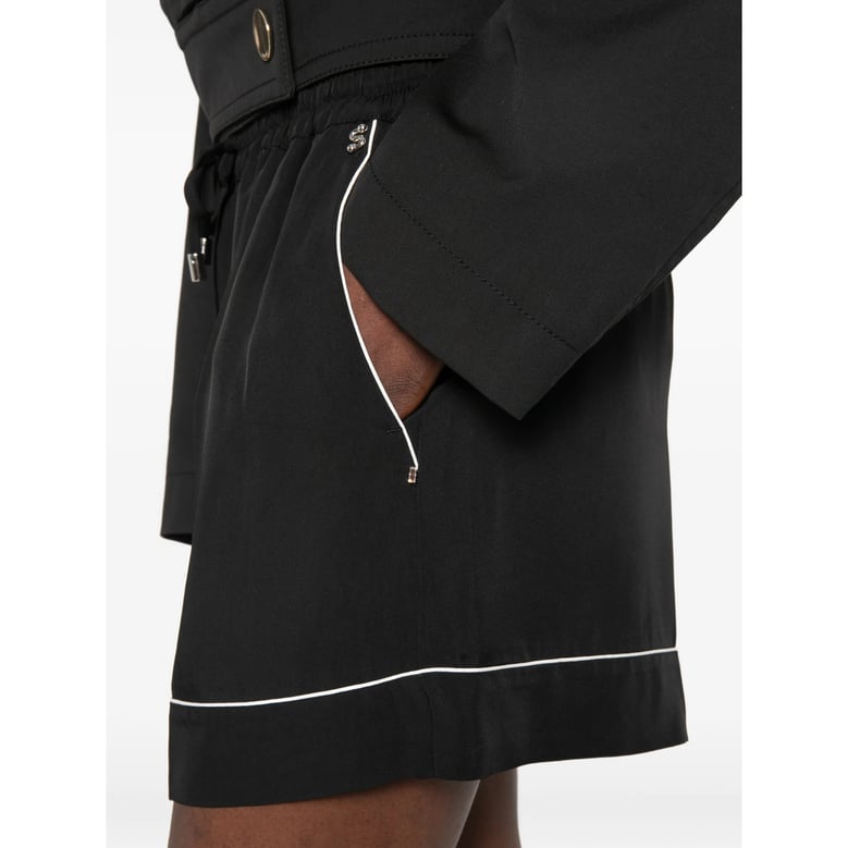 tailored viscose shorts black by Selfnex
