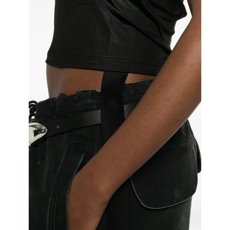 one-shoulder tank top black by Selfnex