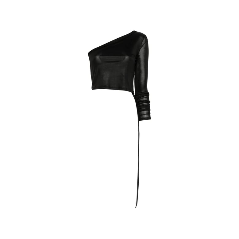 t-shirt one-shoulder black by Selfnex