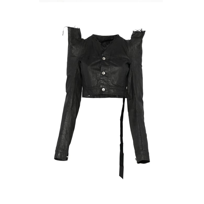 cropped outerwear with tie detail by Selfnex