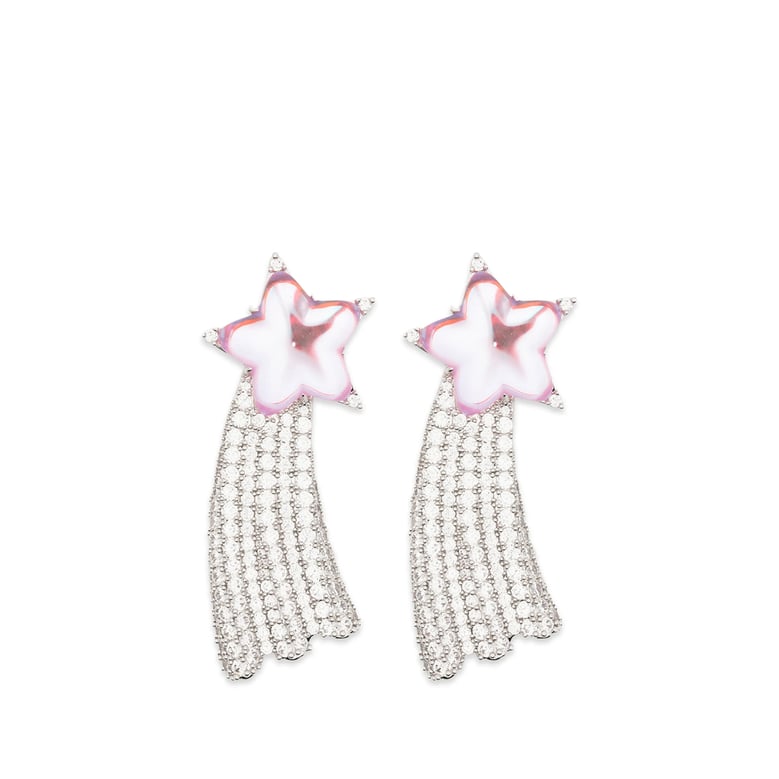 drop earrings silver/white by Selfnex