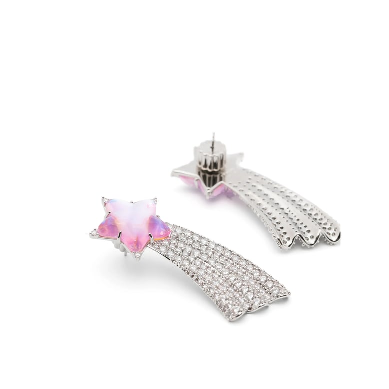 drop earrings silver/white by Selfnex