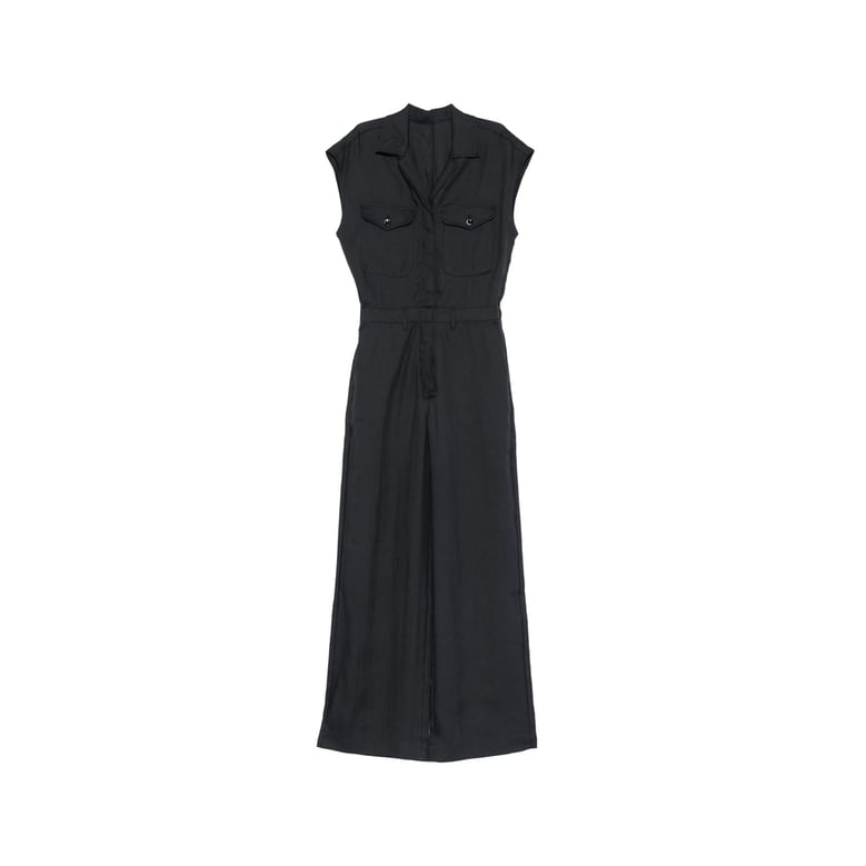 jumpsuit navy linen-blend by Selfnex