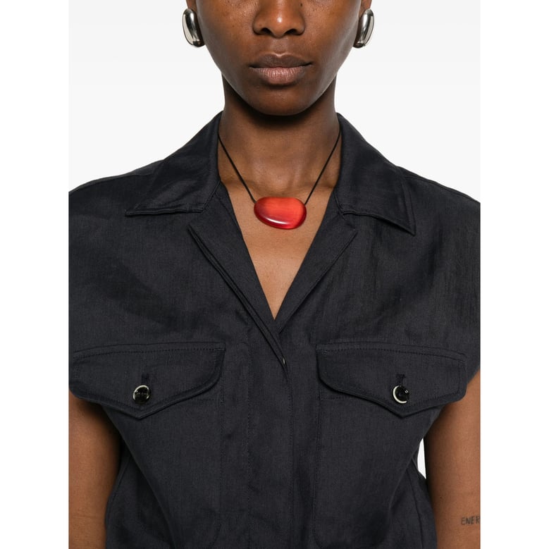 jumpsuit navy linen-blend by Selfnex