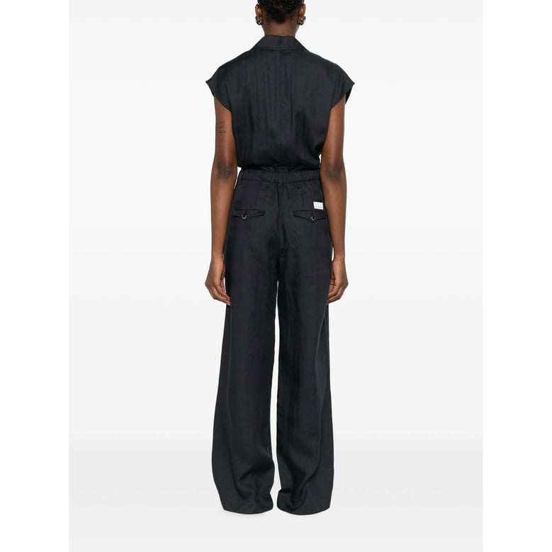 jumpsuit navy linen-blend by Selfnex