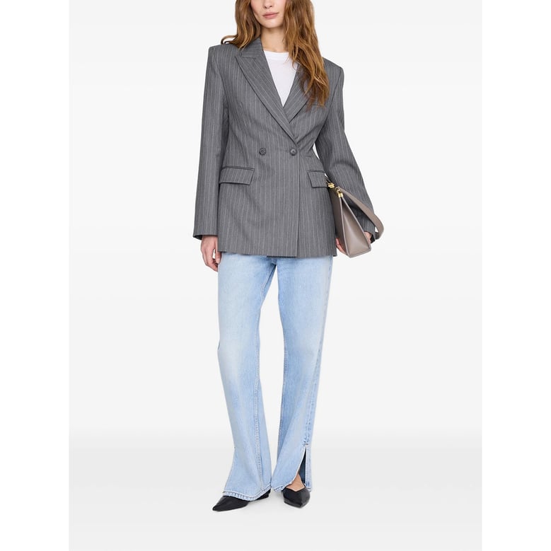 light grey pinstripe blazer jacket by Selfnex