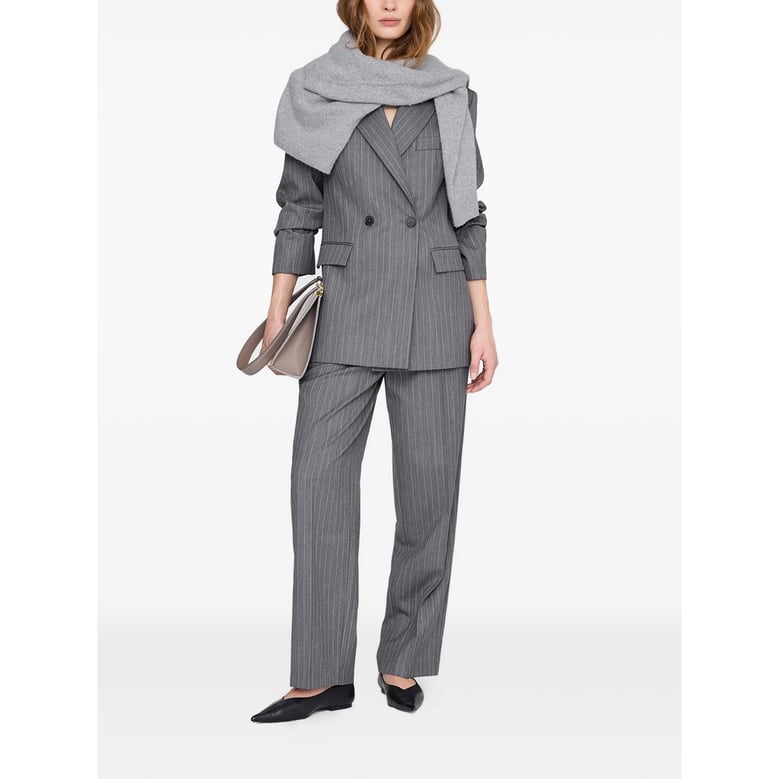 light grey pinstripe blazer jacket by Selfnex