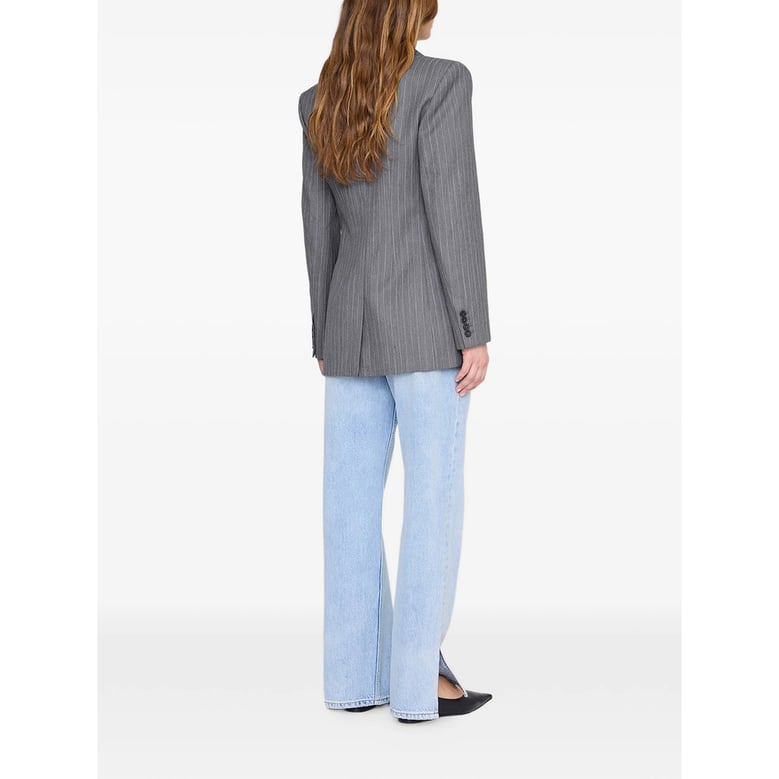 light grey pinstripe blazer jacket by Selfnex