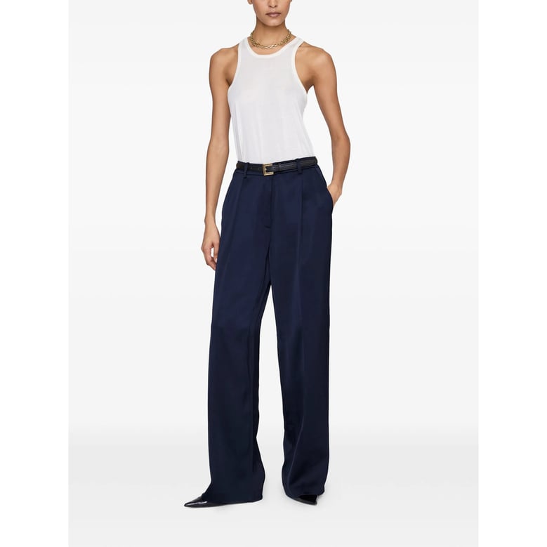 trousers blue wool-blend by Selfnex